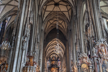 Magnificent Interiors of St. Stephen's Cathedral in Vienna, Austria