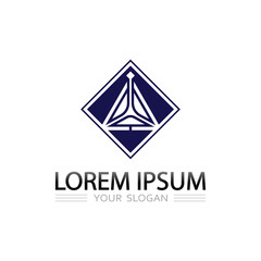 Letter in Triangle Prism Design Logo with Minimal Gradient Vector