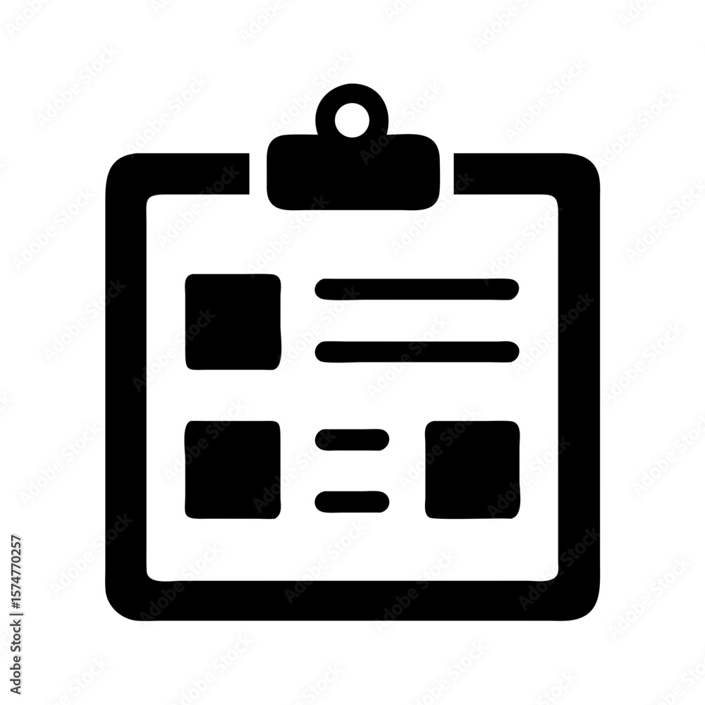 Poster clipboard checklist icon vector illustration for task management and project planning design