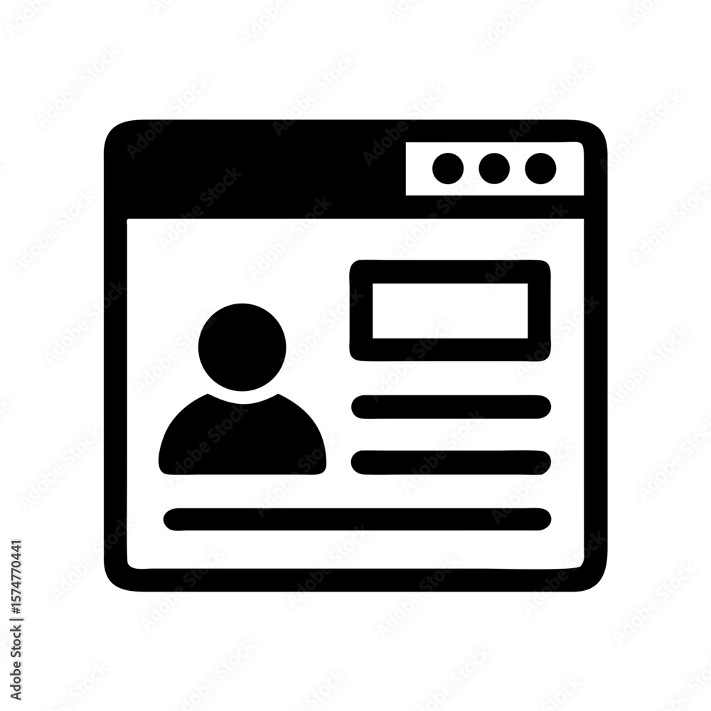 Poster explore user profile page design for website and application interface development and design needs