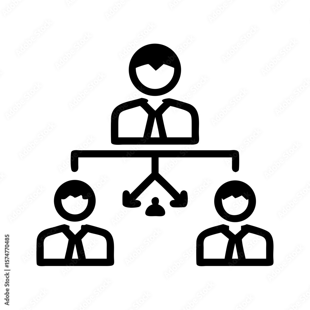 Poster organization chart hierarchy structure business management team flowchart diagram company ceo