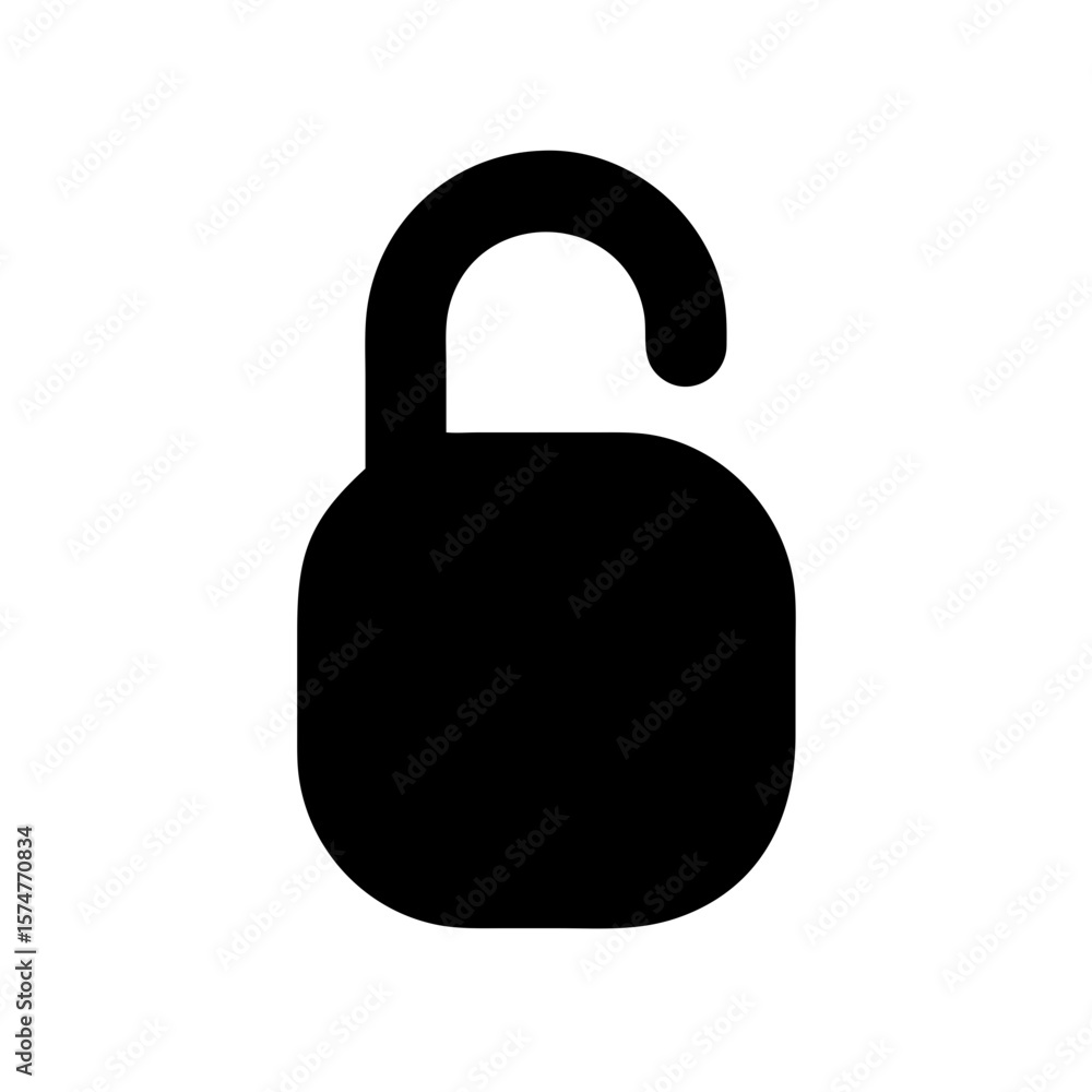 Aufkleber unlock icon vector illustration for security concept and access control design element graphic