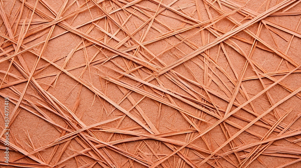 Aufkleber a close-up image showing a textured surface with an intricate pattern of dried palm or coconut leaf 
