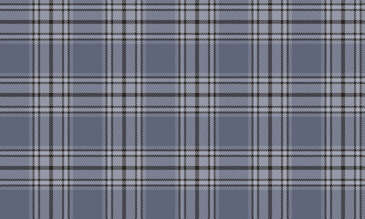 Seamless plaid pattern, classic blue and black, perfect for designing trendy clothes, teen wear, such as skirts and street fashion, cool and stylish, vector illustration.