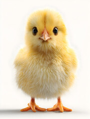 baby chicken on white background