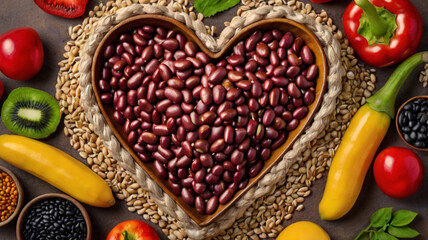 Heart Shaped Red Beans