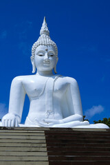 white buddha statue in thailand