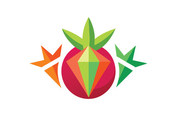 Futuristic Vector Fruit Elements With Sharp Shapes