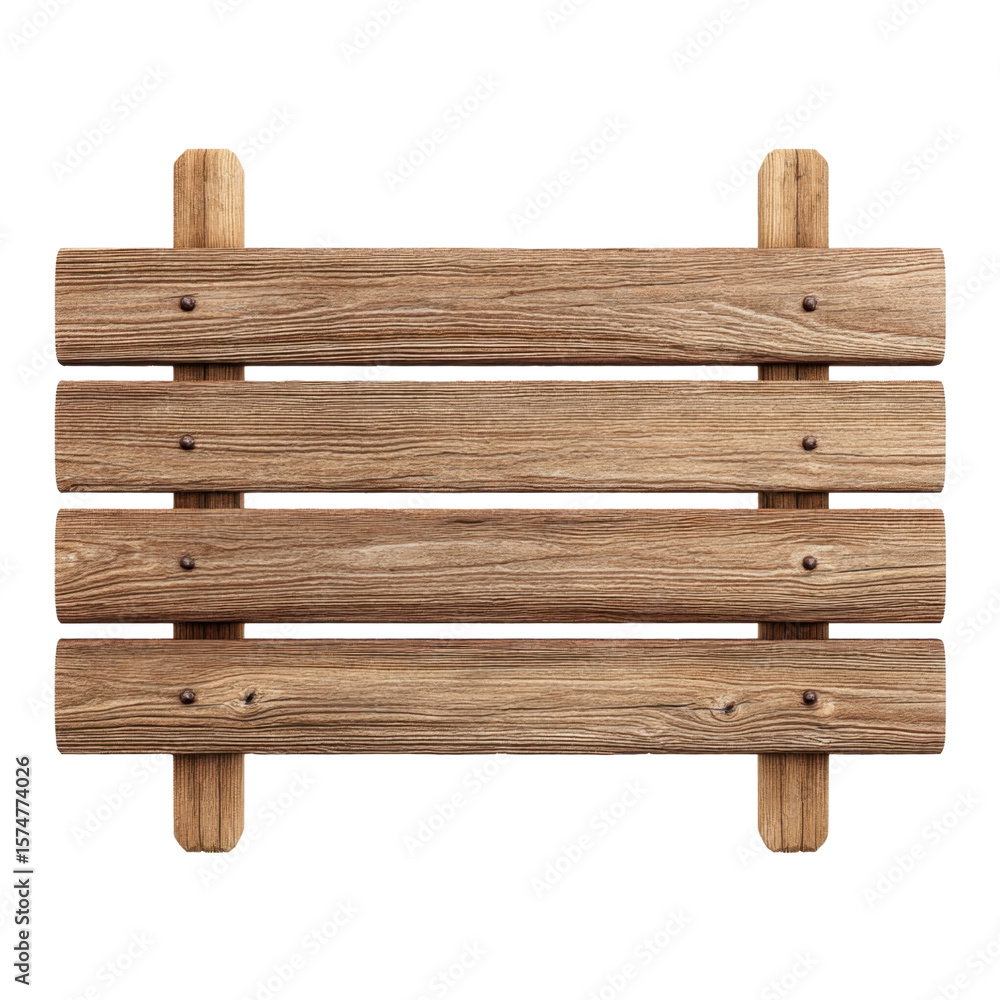 Poster wooden plank sign with rustic finish for decorative or informational use in various settings transpa
