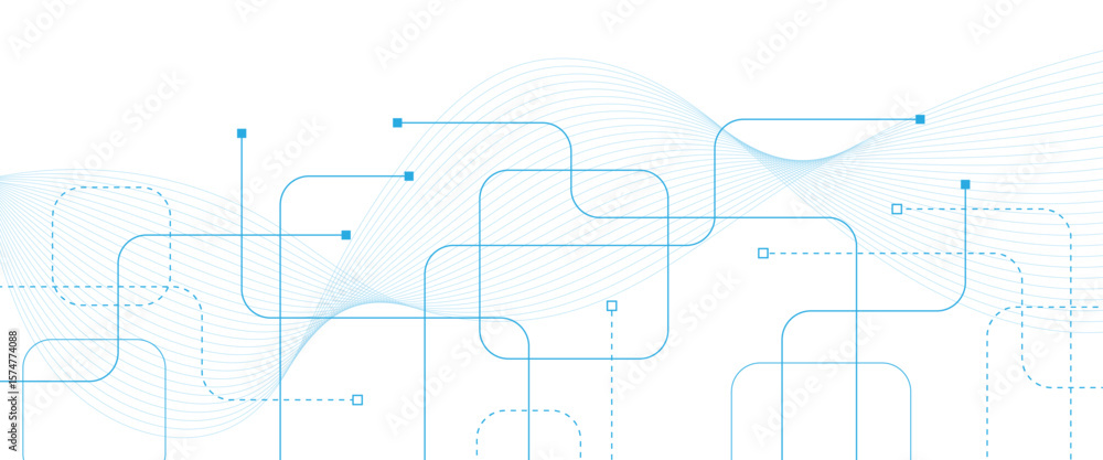 Aufkleber abstract futuristic technology background. technology background with crossed lines and dots.
