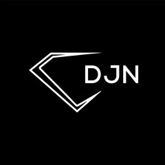 DJN logo design on black  background.