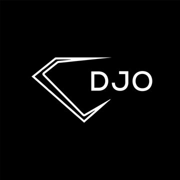 DJO logo design on black  background.