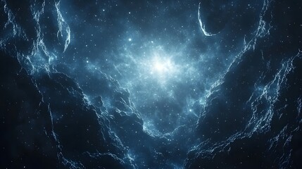 Solitary asteroid drifting through the cosmic void