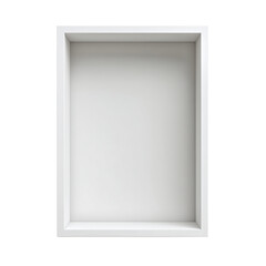 Obraz premium Minimalist White Frame for Artwork or Photography Display on a Clean Background Transparent background or png