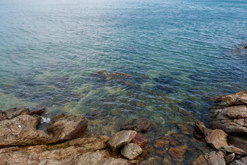 rocky coast of the sea