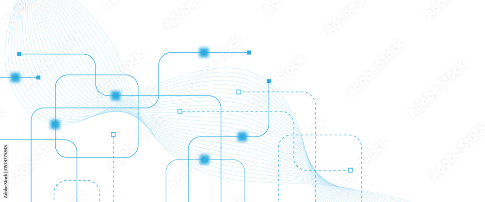 Poster abstract futuristic technology background. technology background with crossed lines and dots.