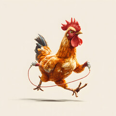 rooster isolated on white background
