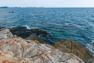 rocky coast of the sea