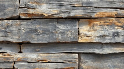 Gray and orange petrified wood wall texture