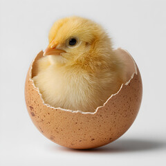 baby chicken with egg