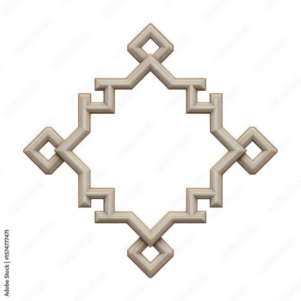 Poster decorative geometric pattern design with intricate shapes and elegant lines in neutral tones for ver