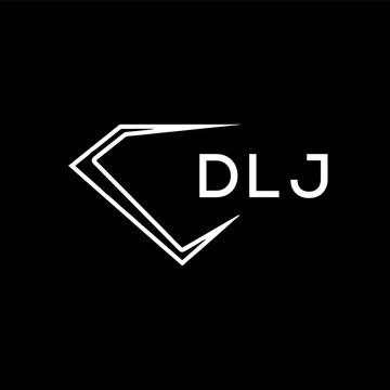 DLJ logo design on black  background.