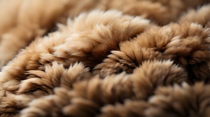Close-up Detail of Luxurious Faux Fur Texture