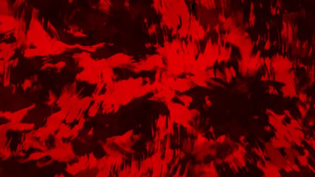 Dark 2d animation with devilish skull. Motion graphics in horror fantasy genre. Animated video clip nightmares for Halloween. Vj looped movie. Red and black background.