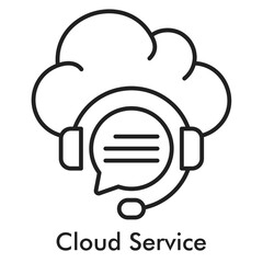 Cloud Service Icon - Line Style