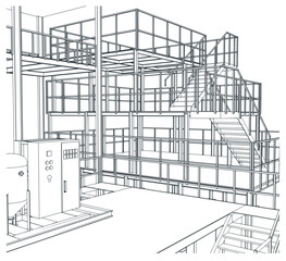 Industrial production. Stairs and equipments