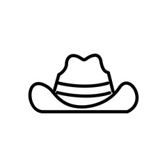 cowboy hat icon vector, line style icon
