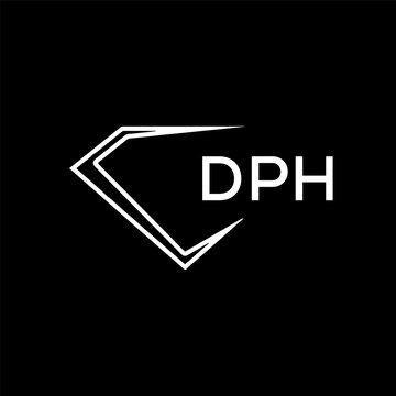 DPH logo design on black  background.
