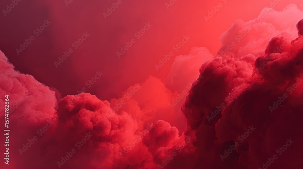 Poster red gradient background with a hint of crimson haze