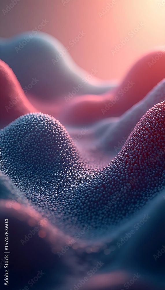 Aufkleber The pink and blue abstract background has a soft textured pattern with a gradient of light