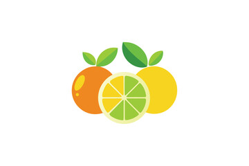 Minimal Citrus Cluster Tangerine Lime And Lemons