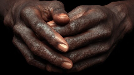 Fototapeta premium Dark skin hands gesture