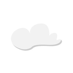 Cartoon Illustration of a White Cloud