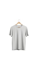 Plain gray t shirt on hanger apparel casual clothing fashion garment style cotton short sleeve top wear