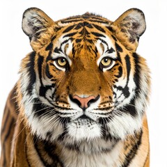 Fototapeta premium Majestic Close-Up of a Tiger with Striking Features and Expression