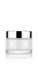 White cream jar skincare product beauty product cosmetic jar moisturizer container beauty skincare product