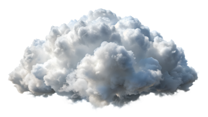 Fluffy Cumulus Cloud on transparent background