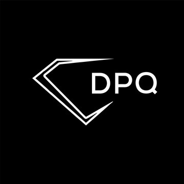 DPQ logo design on black  background.