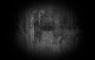 Old wall texture cement dark black gray background abstract grey color design are light with white gradient background.