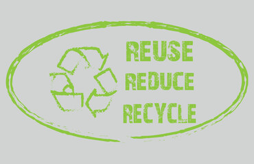 REDUCE,REUSE,RECYCLE text. recycling arrows vector icon