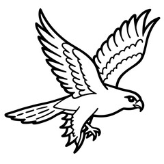 Gliding Hawk Silhouette Vector