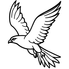 Gliding Hawk Silhouette Vector