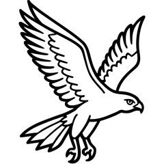 Gliding Hawk Silhouette Vector