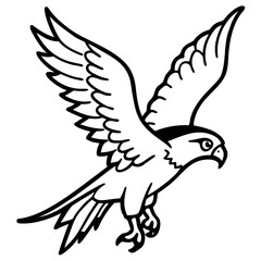 Gliding Hawk Silhouette Vector