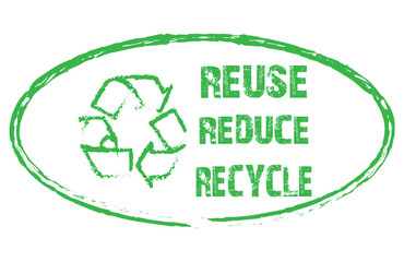 REDUCE,REUSE,RECYCLE text. recycling arrows vector icon