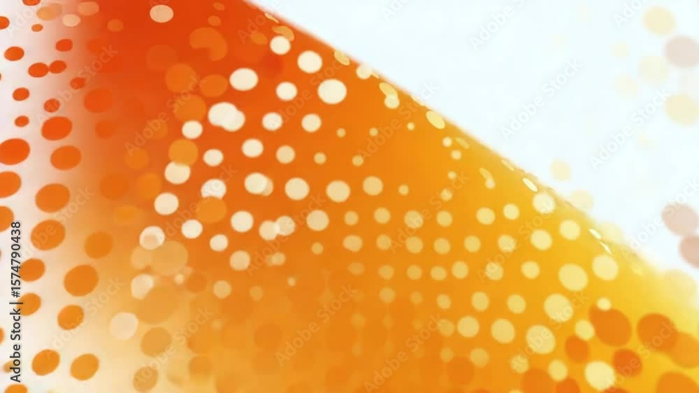 Poster dynamic orange and white dotted background animation loop for creative designs and presentations